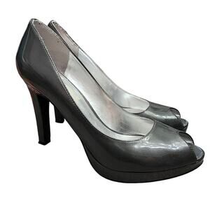 Nine West Peep Toe Heels, Dark Taupe, Size 9